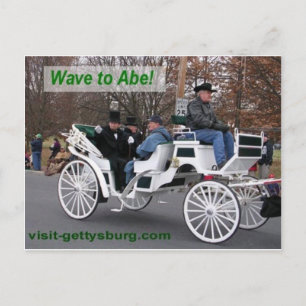 Wave to Abe Lincoln Postcard