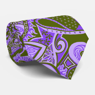 Wave Trip Floral Paisley Two-side Printed Tie
