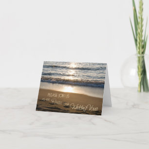 Wave Vow Renewal Ceremony Invitation Card