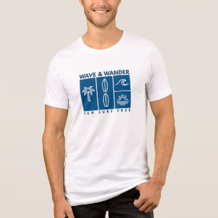 WAVE & WANDER Coastal Surf T-Shirt Tri-Blend Shirt