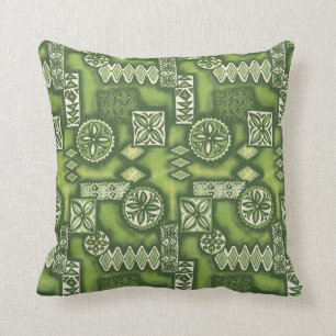 Wave Warrior Hawaiian Tapa Cushion