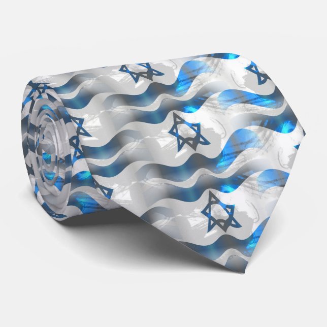 Wave Your Israeli Flag Tie (Rolled)