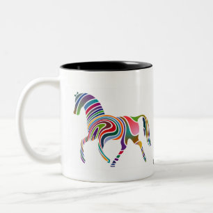Waved Horse colourful mug