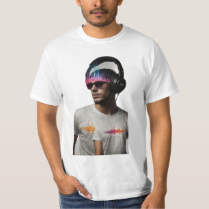 Waveform Beats: Custom DJ Logo T-Shirt Designs