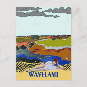 WAVELAND MS, Vintage Style Postcard
