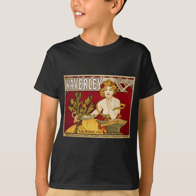 Waverley Cycles - Art Nouveau - Alphonse Mucha T-Shirt (Front)