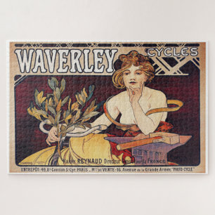 Waverley Cycles by Alphonse Mucha  Jigsaw Puzzle