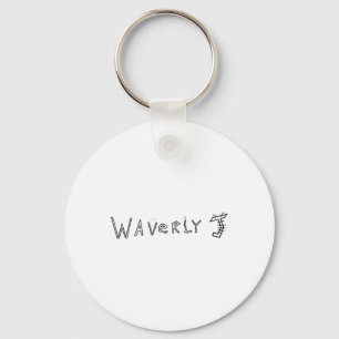 Waverly J (black) Sticker Key Ring
