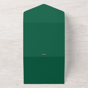 Waverly Love Emerald Green Wedding Dress Sticker All In One Invitation
