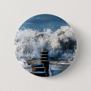 WAVES 6 CM ROUND BADGE