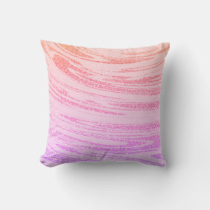 Waves Abstract Pink Rose Gold Glitter Pattern Gift Cushion