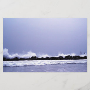 Waves against the Rocks_ Stationery