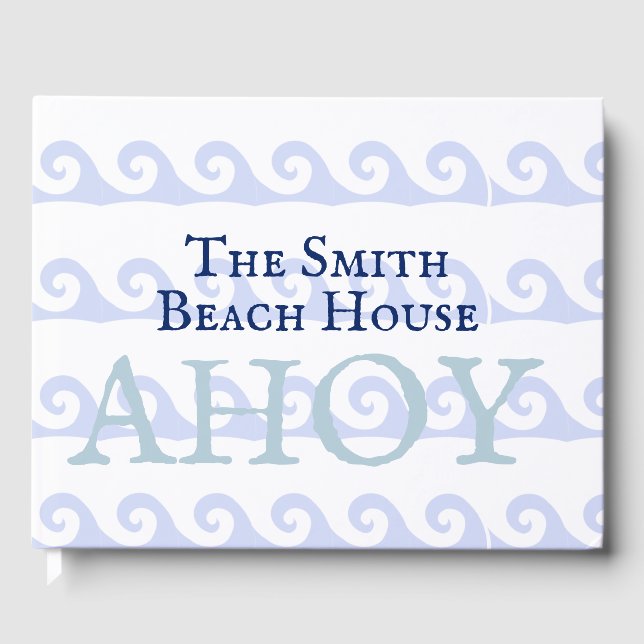 Waves Ahoy Custom Guest Book (Front)