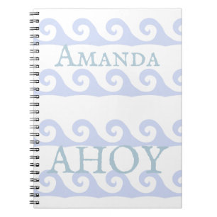 Waves Ahoy Custom Notebook
