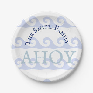 Waves Ahoy Custom Paper Plate