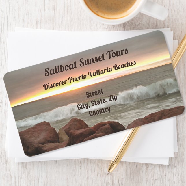 Waves and Boulders 0893 Address Label (Creator Uploaded)