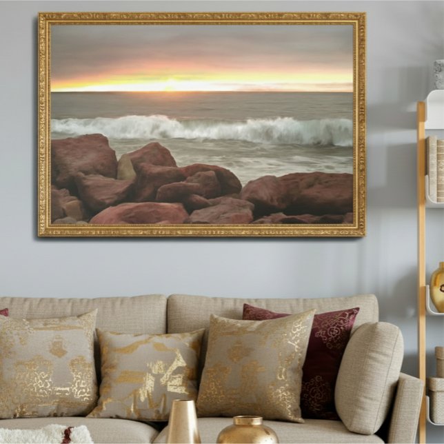 Waves and Boulders 0893 Art Print (Creator Uploaded)