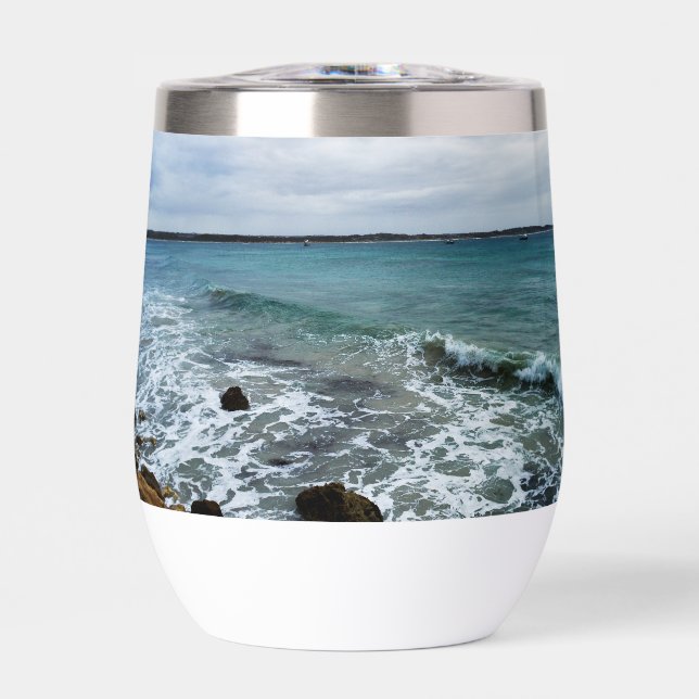 Waves And Fishing Boats On The Ocean,  (Front)