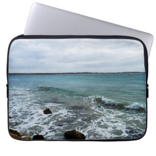 Waves And Fishing Boats On The Ocean,  Laptop Sleeve