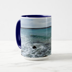 Waves And Fishing Boats On The Ocean,  Mug