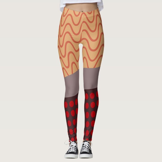 Waves and Rain  Leggings (Front)