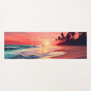 Waves and Sand Tropical Beach Yoga Mat