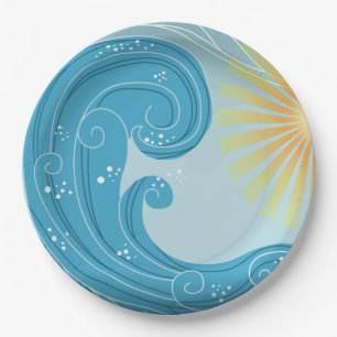 Waves and Sunshine Paper Plate