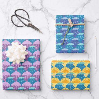 Waves and Weather Wrapping Paper Sheet