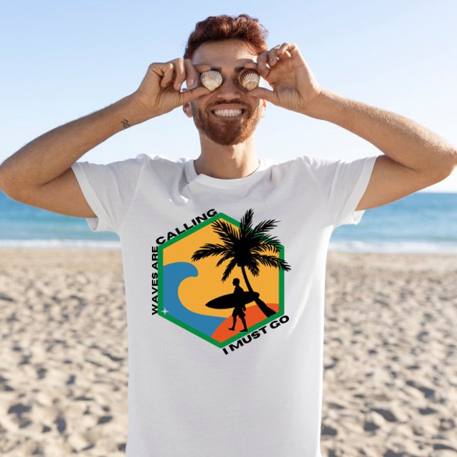 Waves are calling i must go beach abstract Graphic T-Shirt (Creator Uploaded)
