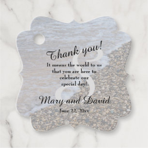 Waves Ashore Wedding Favour Tag