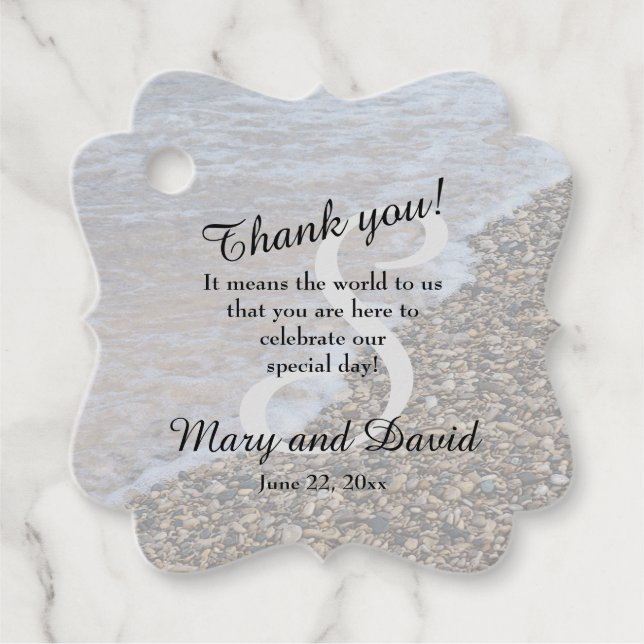 Waves Ashore Wedding Favour Tag (Front)