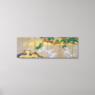 Waves at Matsushima (Right), Tawaraya Sotatsu Canvas Print