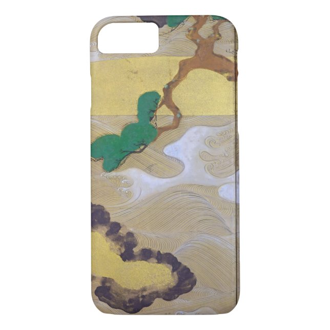 Waves at Matsushima (Right), Tawaraya Sotatsu Case-Mate iPhone Case (Back)