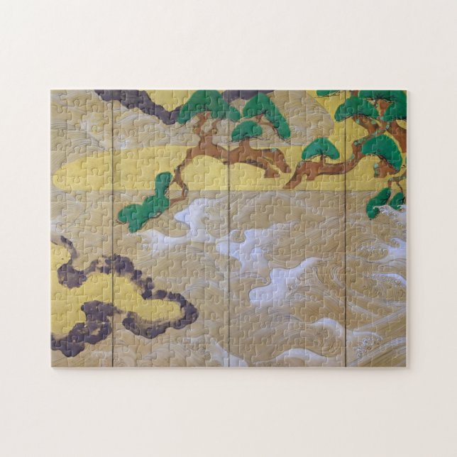 Waves at Matsushima (Right), Tawaraya Sotatsu Jigsaw Puzzle (Horizontal)