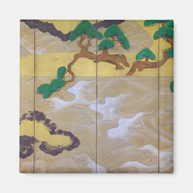 Waves at Matsushima (Right), Tawaraya Sotatsu Magnet (Front)