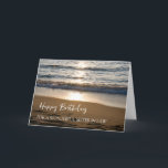 Waves at Sunset Beach Sister in Law Birthday Card<br><div class="desc">Birthday card for sister in law with a beautiful photo of the waves crashing on the beach at sunset and thoughtful verse.</div>
