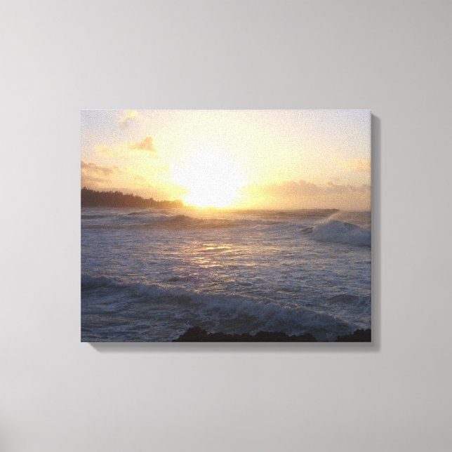 Waves at Sunset Canvas Print (Front)