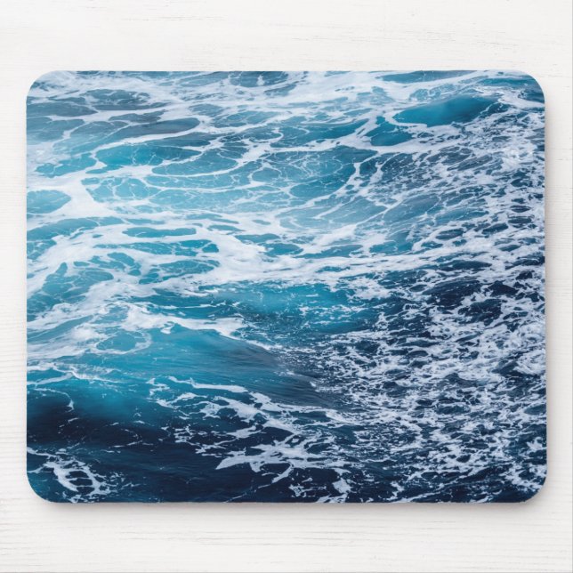 Waves Blue Ocean Summer Beach Mouse Mat (Front)