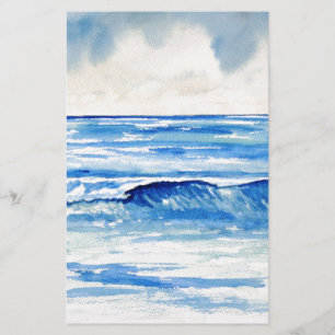 Waves blue turquoise art