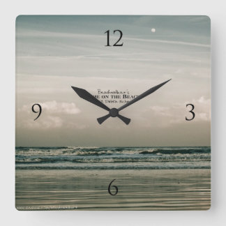 Waves Breaking at Ocean Beach Sunrise Clock