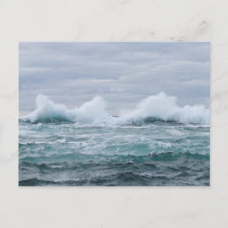 Waves breaking off the Isle of Staffa Postcard