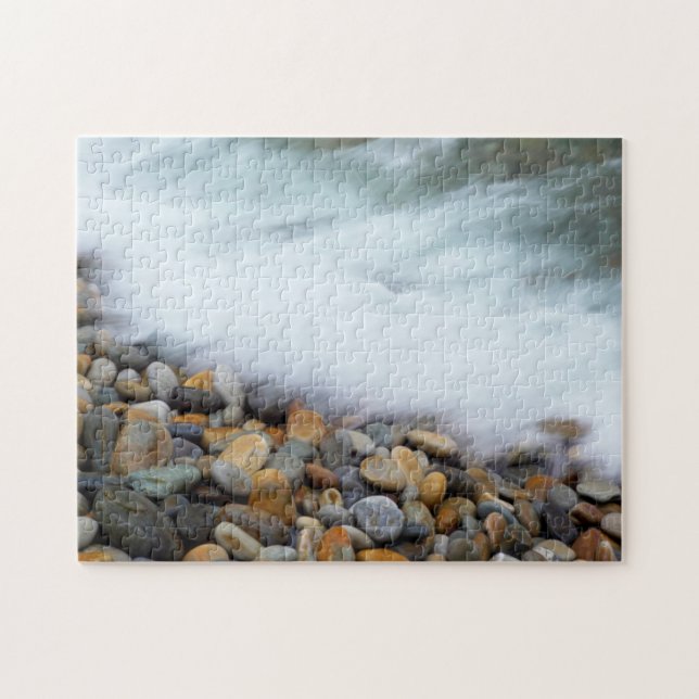 Waves Breaking Onto Pebbles, Tsitsikamma Jigsaw Puzzle (Horizontal)