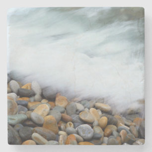 Waves Breaking Onto Pebbles, Tsitsikamma Stone Coaster