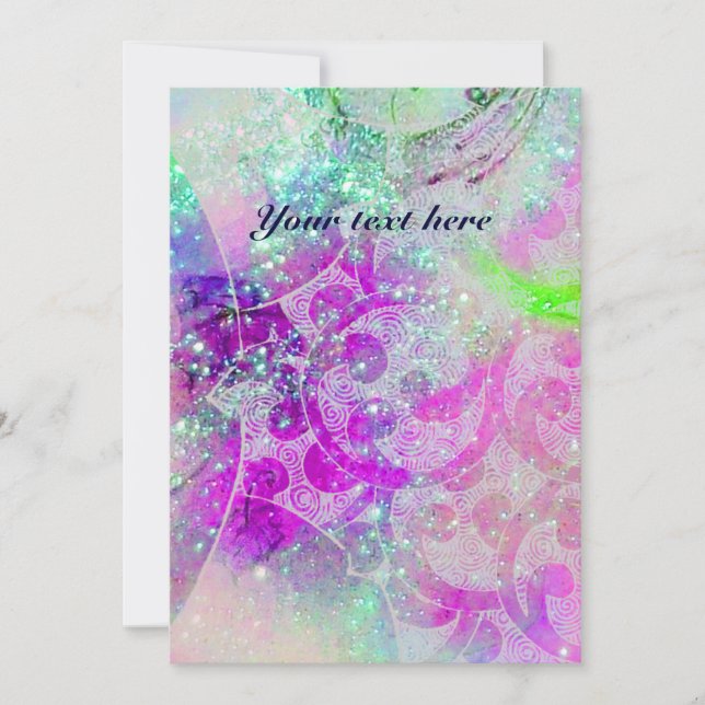 WAVES , bright purple green blue pink gold sparkle (Front)