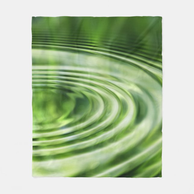 Waves concentric waves circles fleece blanket (Front)
