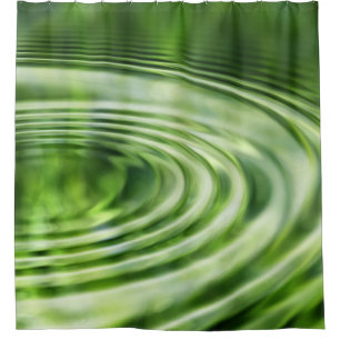 Waves concentric waves circles shower curtain