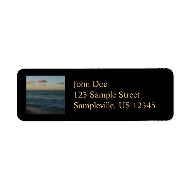 Waves Crashing at Sunset Beach Landscape (Front)