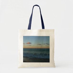 Waves Crashing at Sunset Beach Landscape Tote Bag