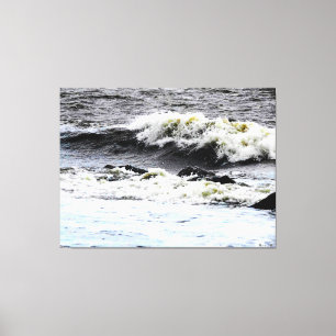 Waves Crashing Canvas Print