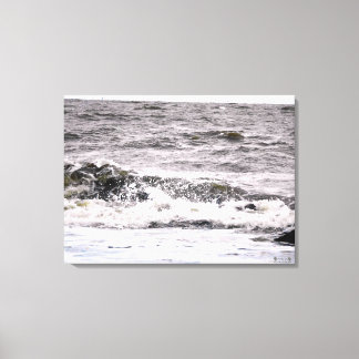 Waves Crashing on a Rocky Shore Canvas Print
